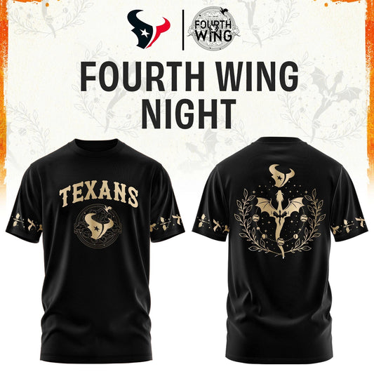 H Texans Fourth Wings Night Black Shirt