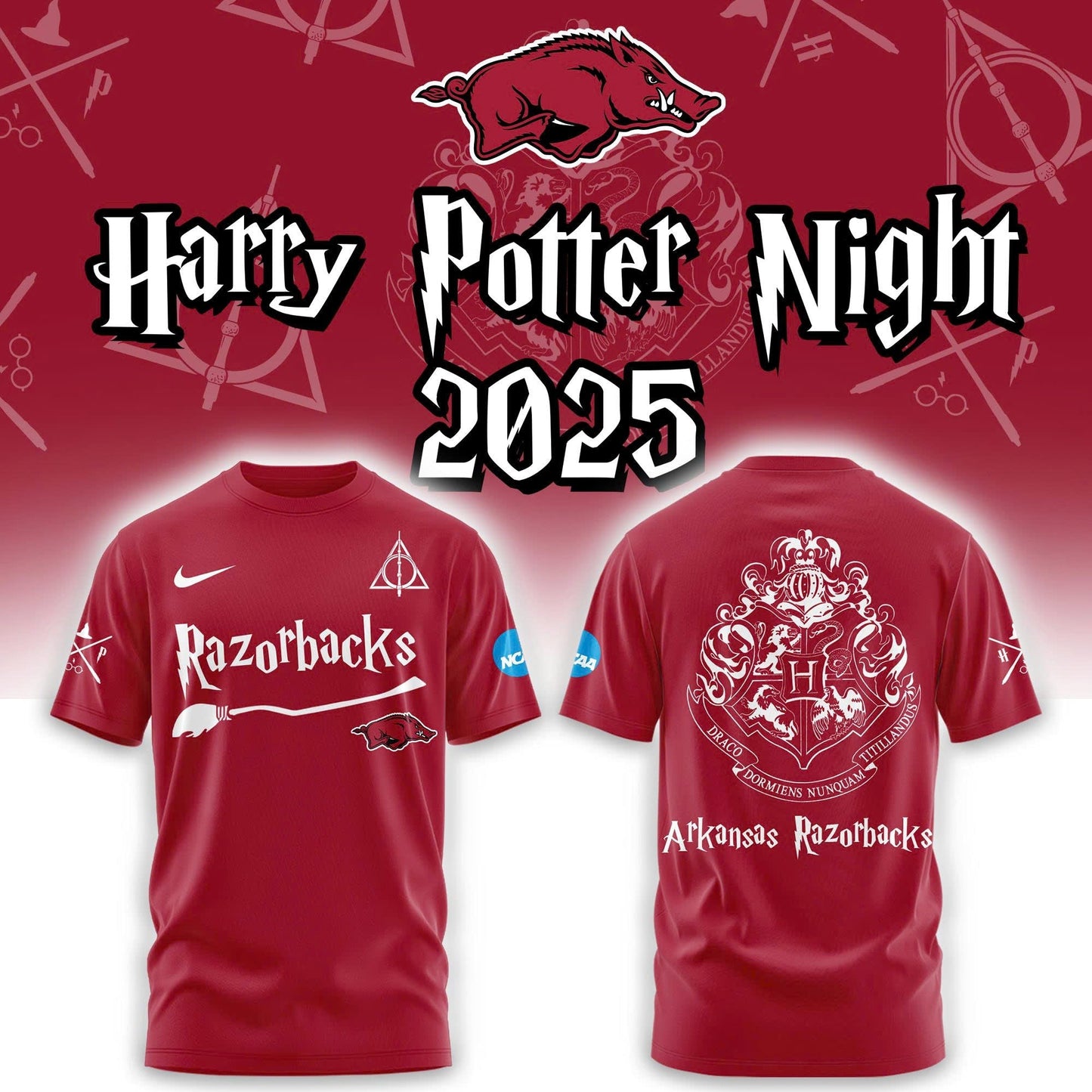 Limited Edition Arkansas Razorback x Harry Potter 2025 Shirt