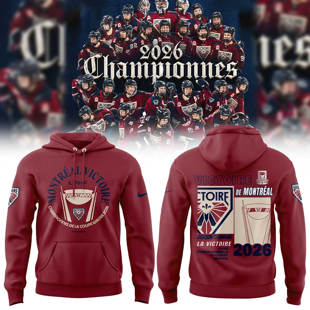 Victoire de Montréal championne Coupe Walter LPHF 2026 Hoodie Red V3