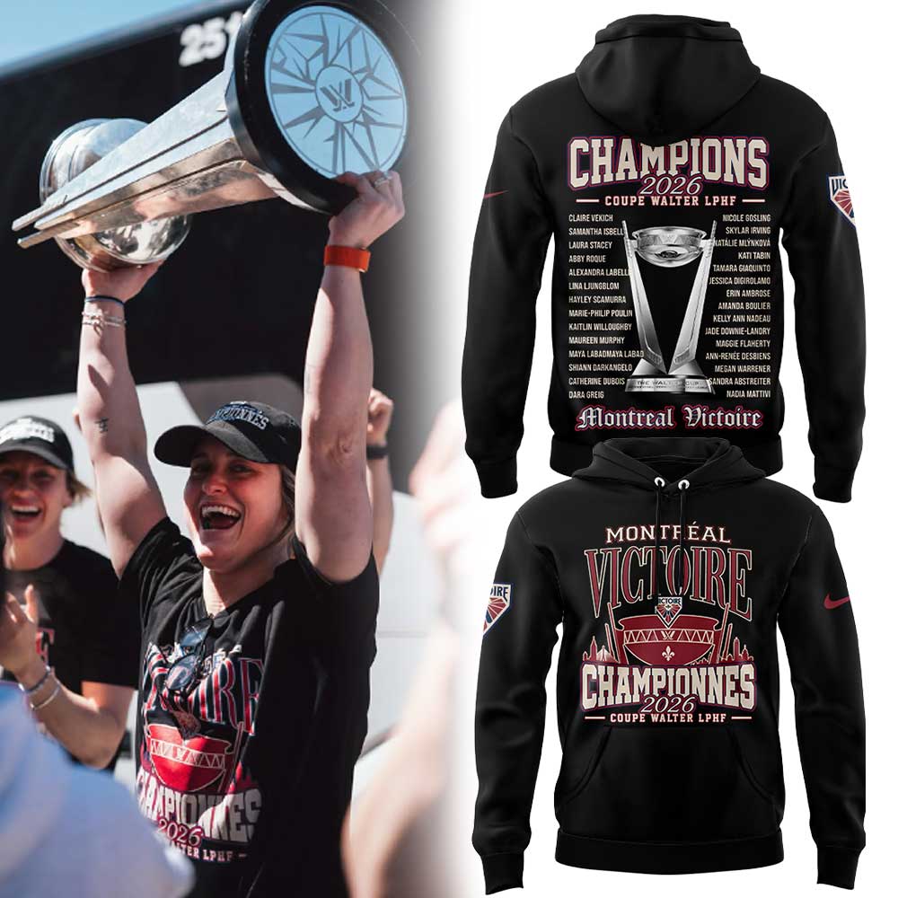 Victoire de Montréal championne Coupe Walter LPHF 2026 Limited Hoodie Black