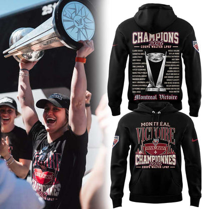 Victoire de Montréal championne Coupe Walter LPHF 2026 Limited Hoodie Black