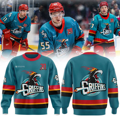 Grand Rapids Griffins Hat tricks and Hoops Night Sweatshirt