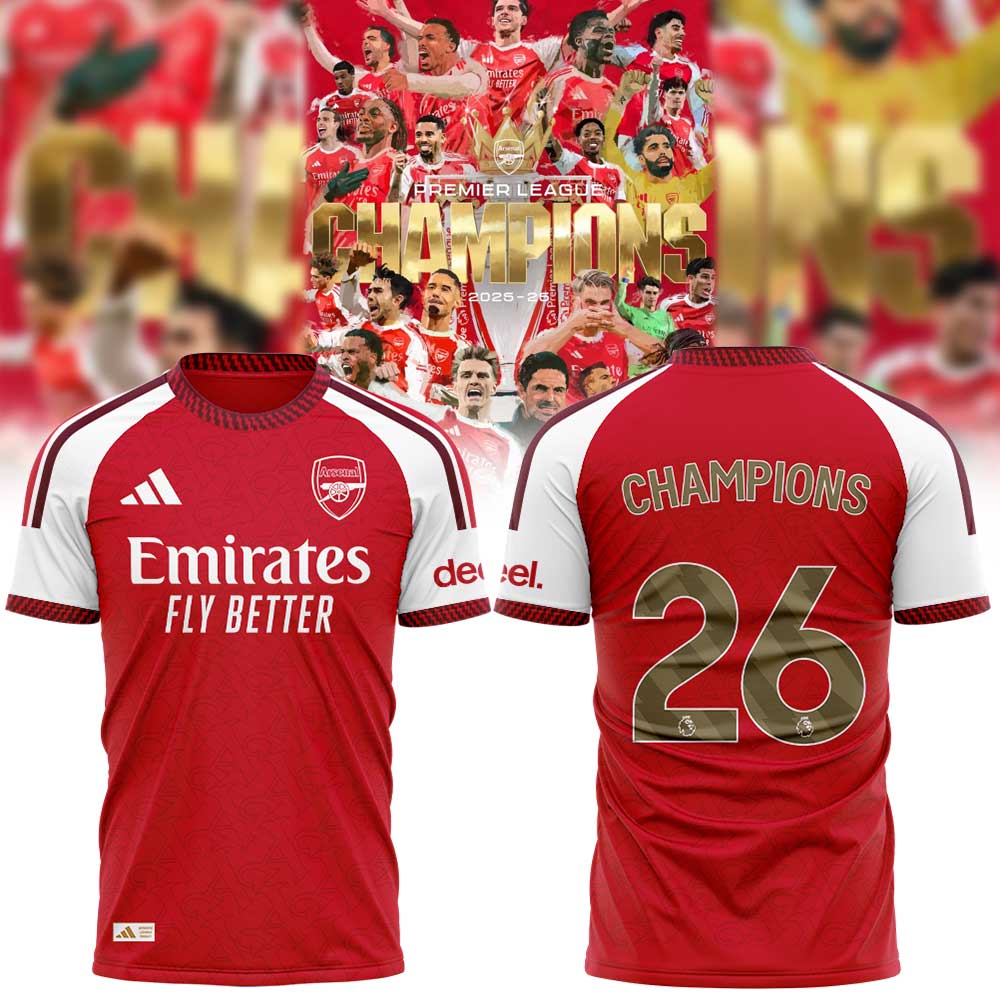 Arsenal FC - UEFA Champions League CHAMPIONS Shirt