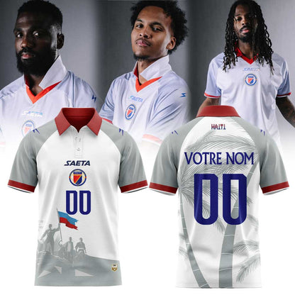 Haïtienne de Football 1974 História do Haiti for World Cup 2026 Polo White Custom Name, Number