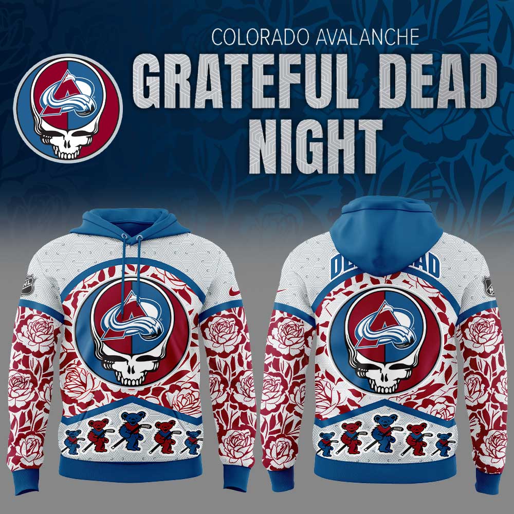 Colorado Avalanche Grateful Dead Night 2025 Combo Hoodie