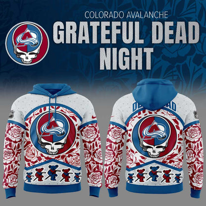 Colorado Avalanche Grateful Dead Night 2025 Combo Hoodie