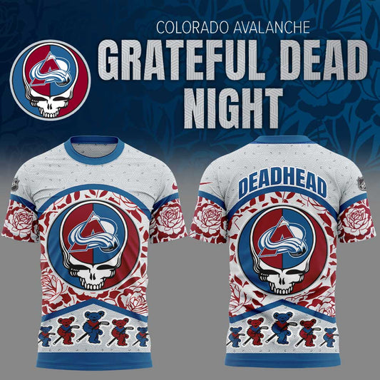 Colorado Avalanche Grateful Dead Night 2025 Combo Shirt