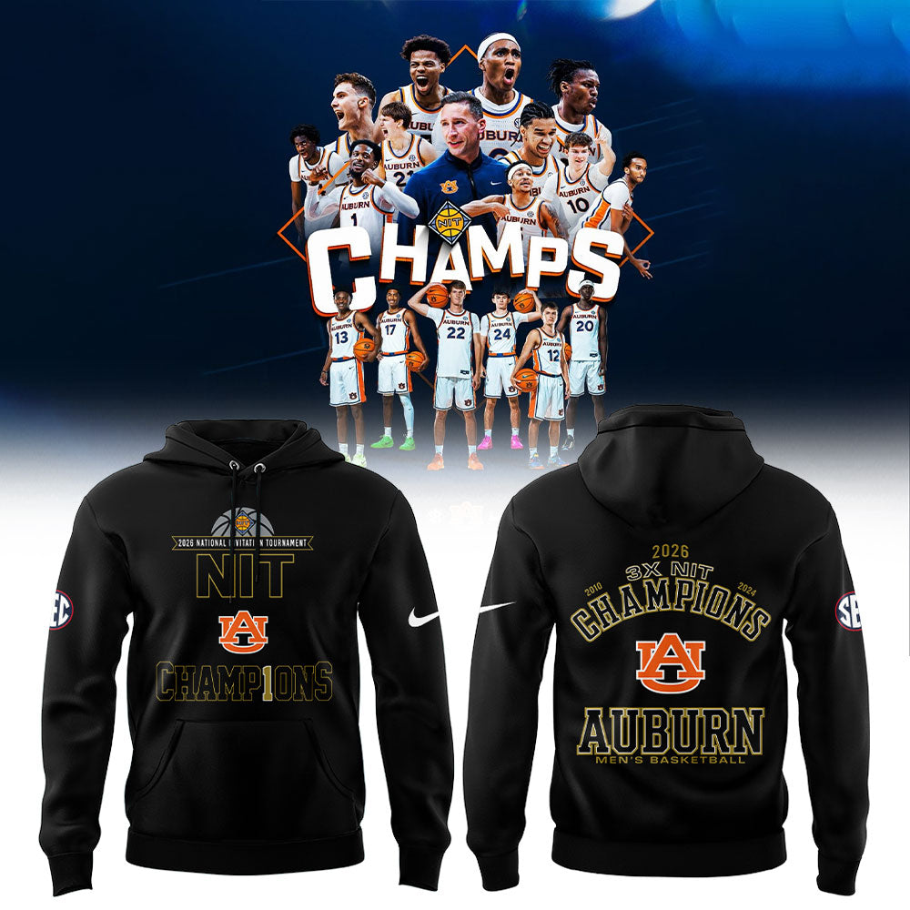 Auburn Men™s Basketball 2026 National Invitation Tournament Champions Hoodie