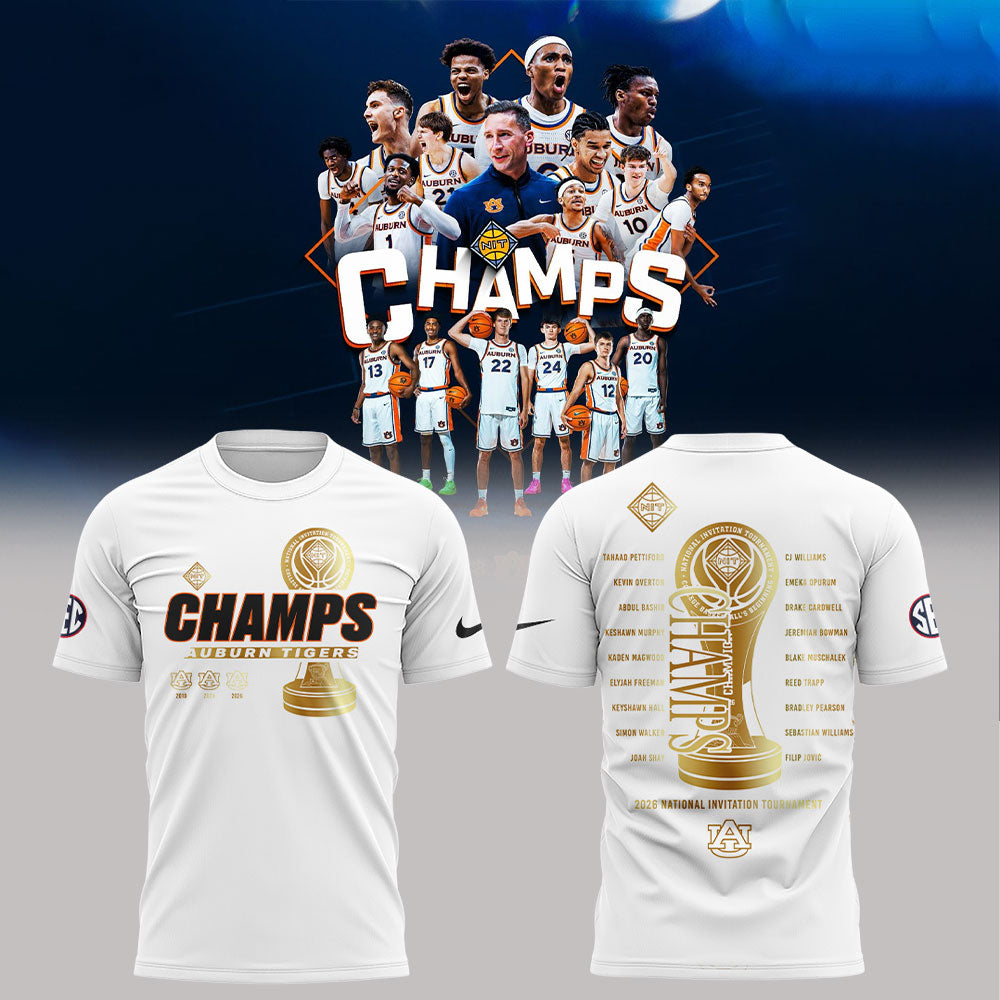 Auburn Men™s Basketball 2026 National Invitation Tournament Champions Shirt