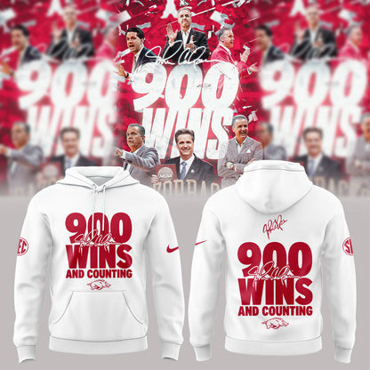 Arkansas Razorbacks Basketball Coach John Calipari 900 wins and counting Hoodie