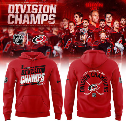 C Hurricanes 2026 Metropolitan Division Champions Hoodie