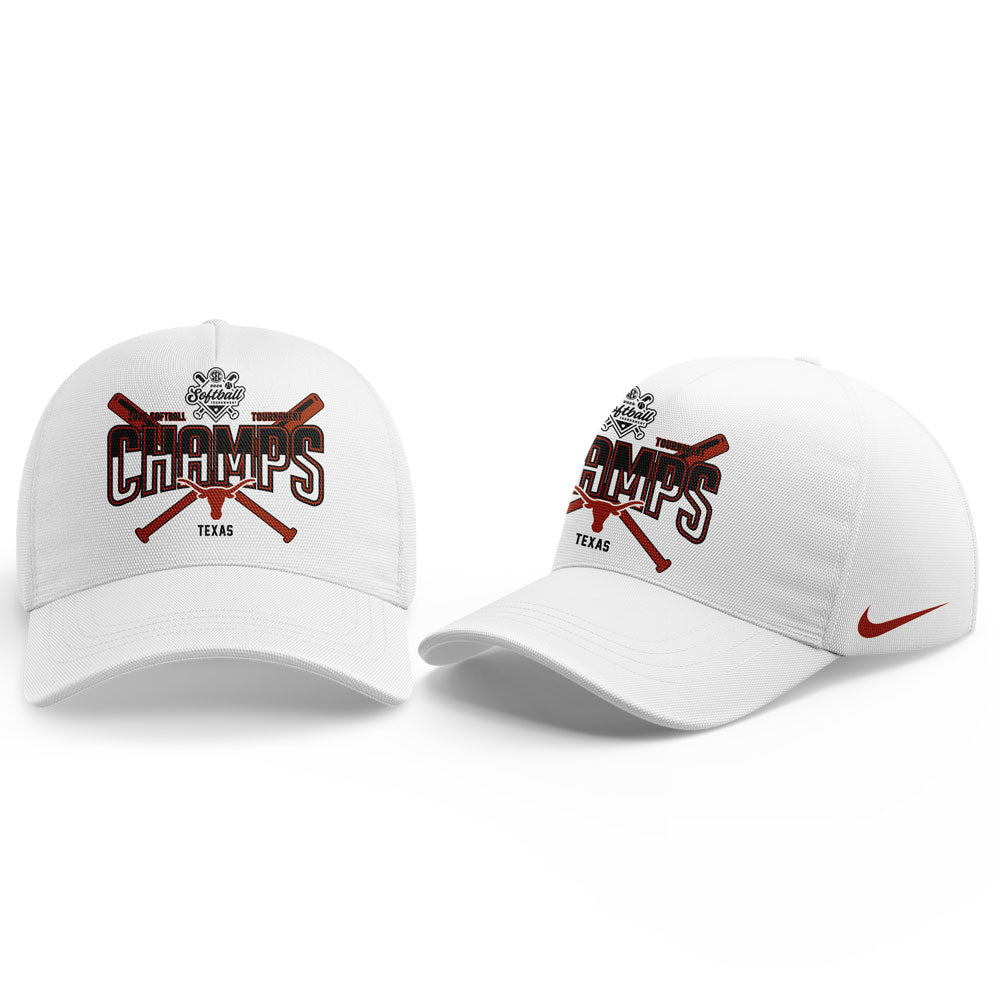 Texas Longhorns 2026 SEC Softball Tournament Champions Locker Room Hoodie White V2