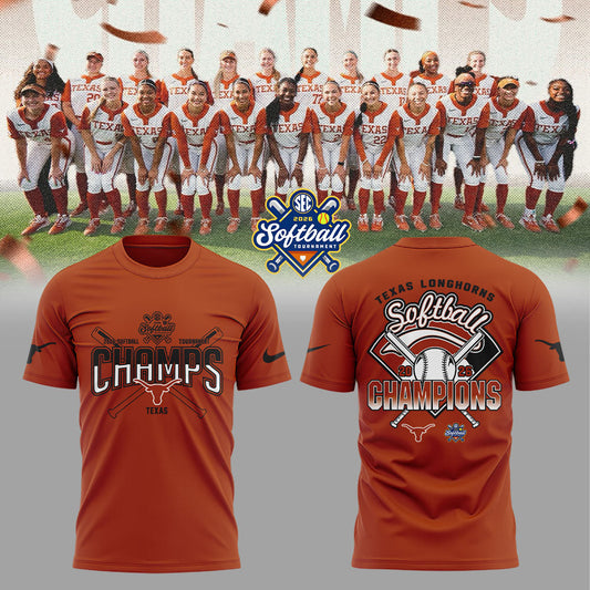 Texas Longhorns 2026 SEC Softball Tournament Champions Locker Room Shirt Orange