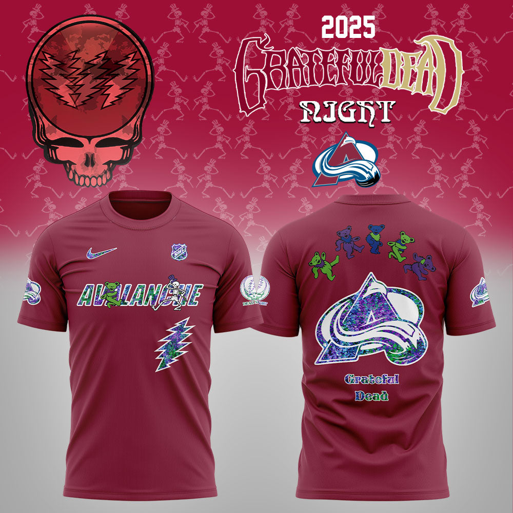 Colorado Avalanche Grateful Dead Night 2025 Combo Shirt