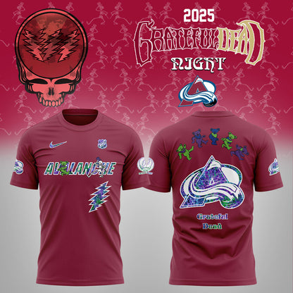 Colorado Avalanche Grateful Dead Night 2025 Combo Shirt