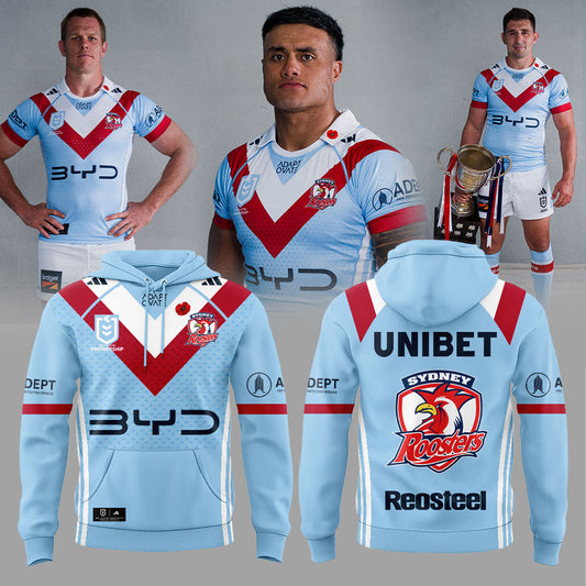 S Roosters ANZAC DAY CUP JERSEY 2026 Hoodie