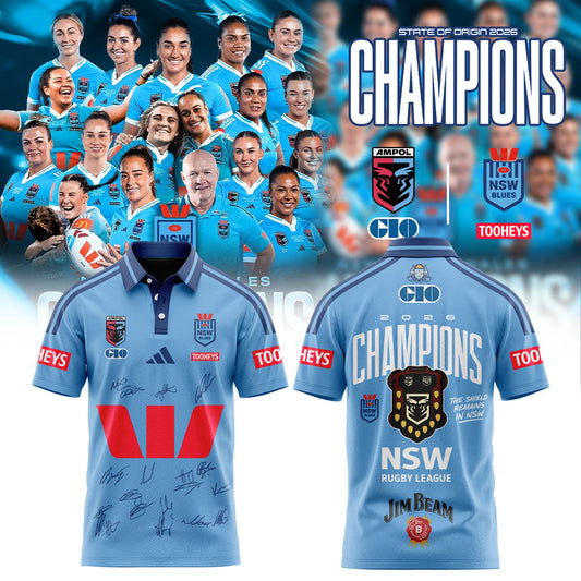 NSW Blues Women State of Origin 2026 Champions Polo