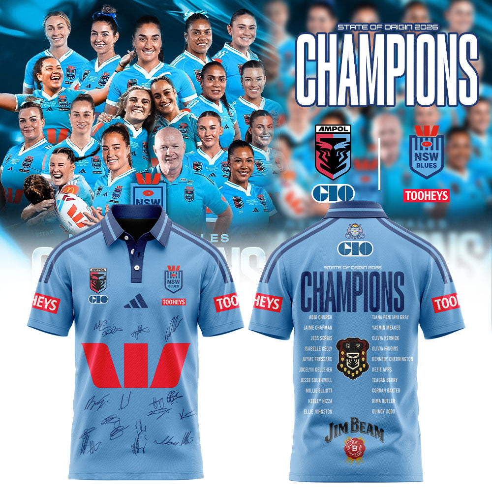 NSW Blues Women State of Origin 2026 Champions Polo