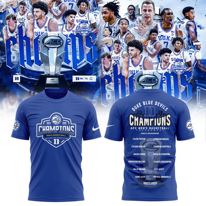 Duke Blue Devils 2026 T.Rowe Price ACC Men™s Basketball Tournament Champions Blue Shirt