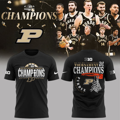 Purdue Boilermakers 2026 Big Ten Men™s Basketball Tournament Champions Shirt Black