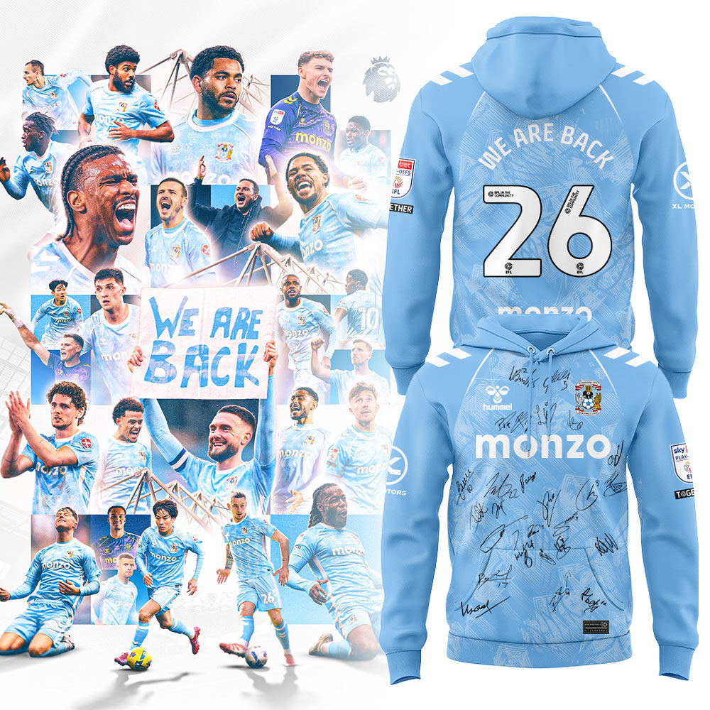 Coventry City WE ARE PREMIER LEAGUE Limited Edition Hoodie Blue Signature