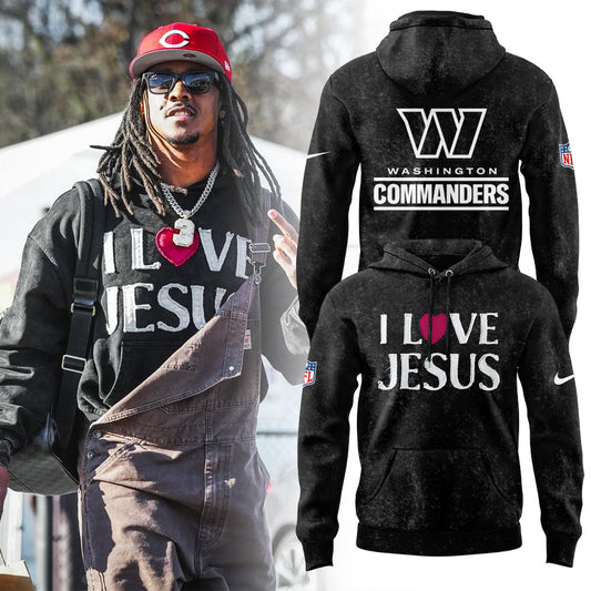 Washington Commanders I love Jesus Limited Hoodie