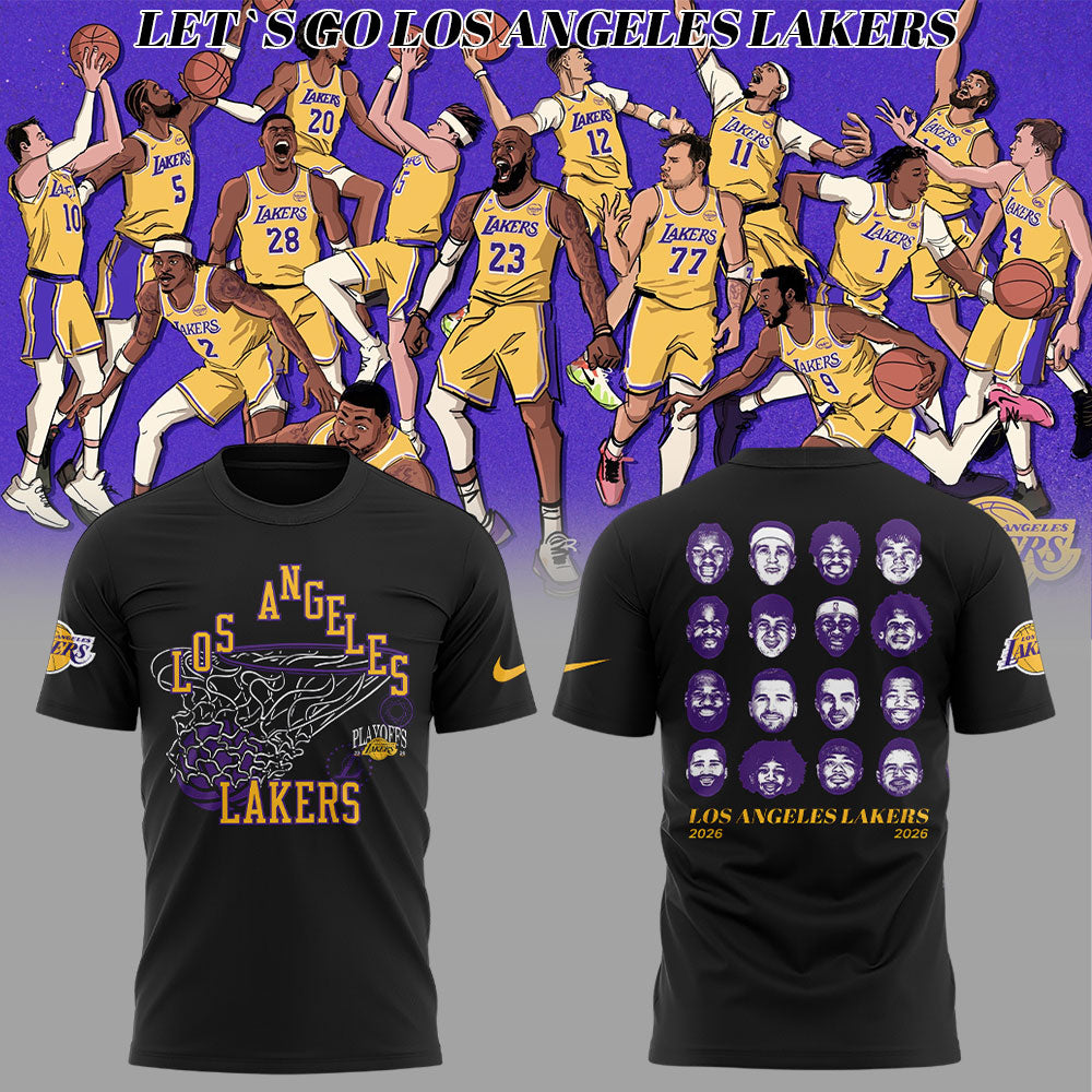 LA Lakers It’s go time. Playoff details Shirt Black