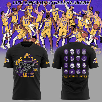 LA Lakers It’s go time. Playoff details Shirt Black