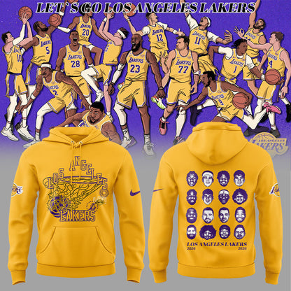 LA Lakers It’s go time. Playoff details Hoodie Yellow