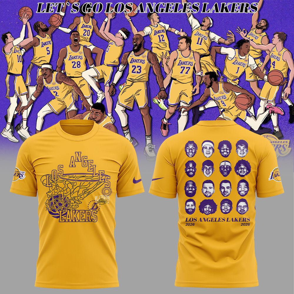 LA Lakers It’s go time. Playoff details Shirt Yellow