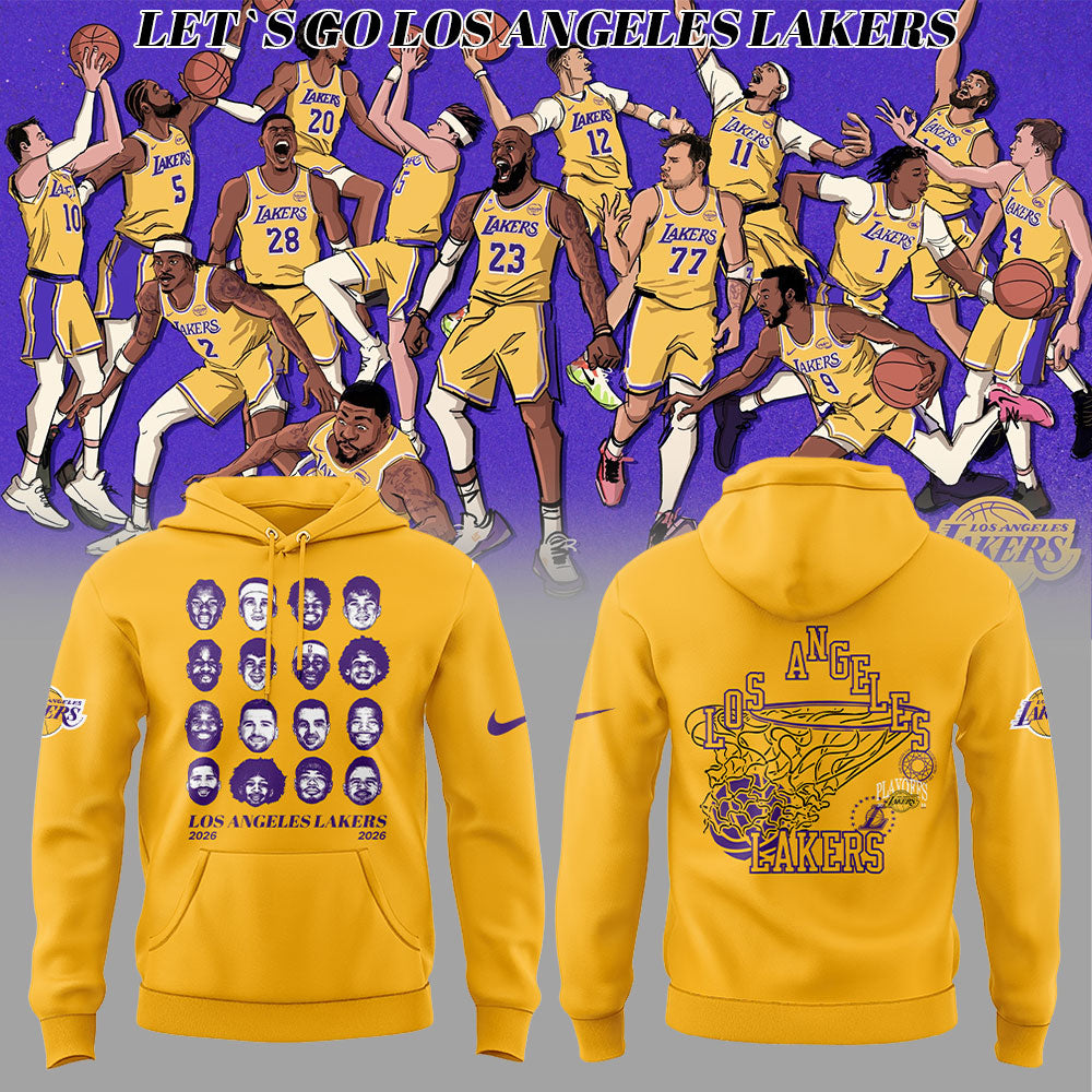 LA Lakers It’s go time. Playoff details Hoodie Yellow V2
