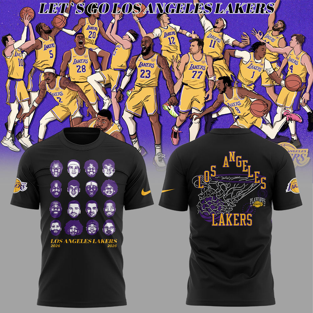 LA Lakers It’s go time. Playoff details Shirt Black V2
