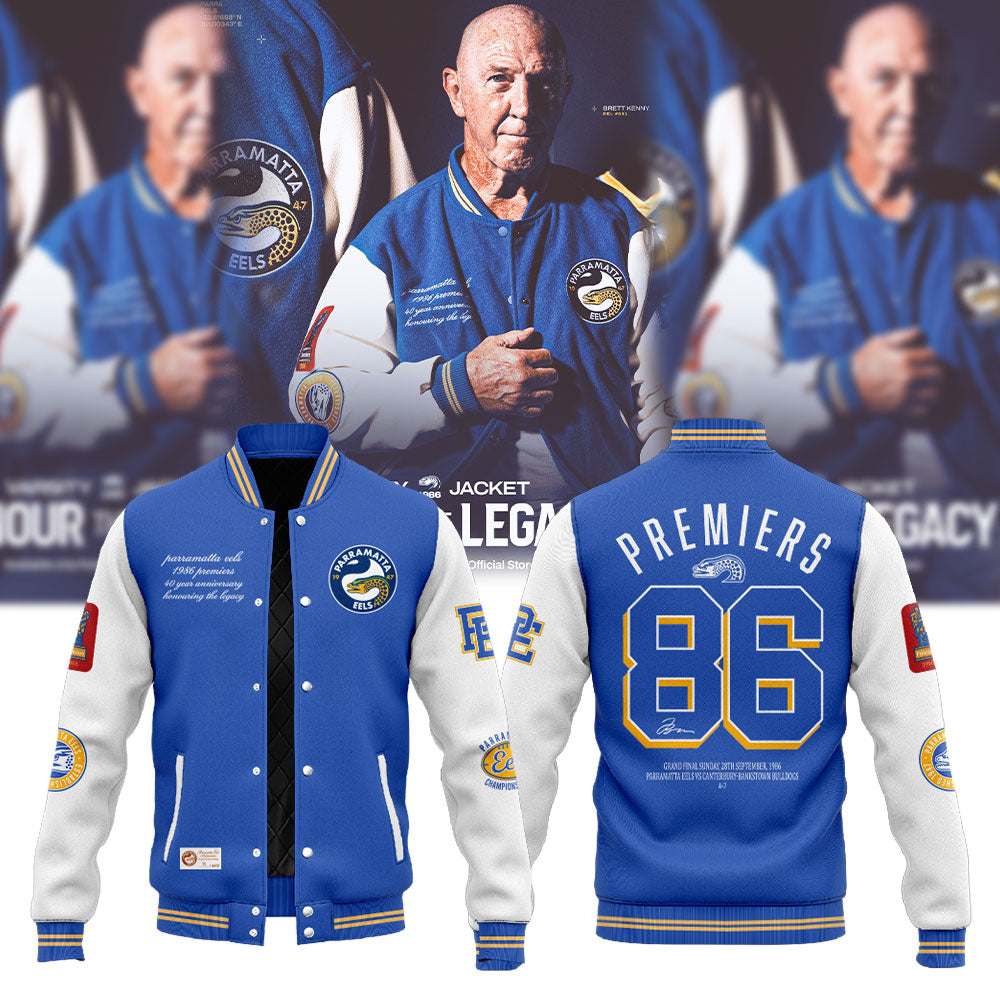 P Eels Parramatta Eels Wear A Piece Of Our History. Edition 1986 Varsity Jacket Signature
