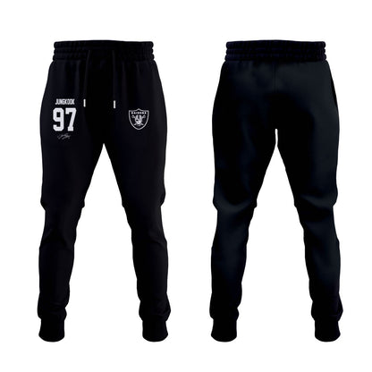 LV Raiders Jung Kook in Silver & Black = FYA Hoodie