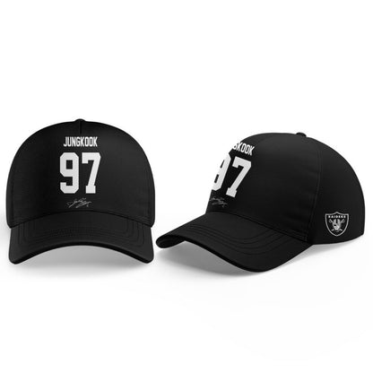 LV Raiders Jung Kook in Silver & Black = FYA Hoodie