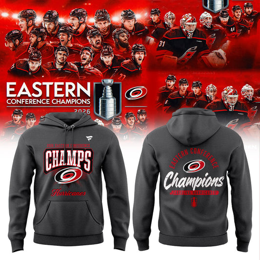 C Hurricanes NHL Eastern Conference Champions 26` Limited Hoodie Gray