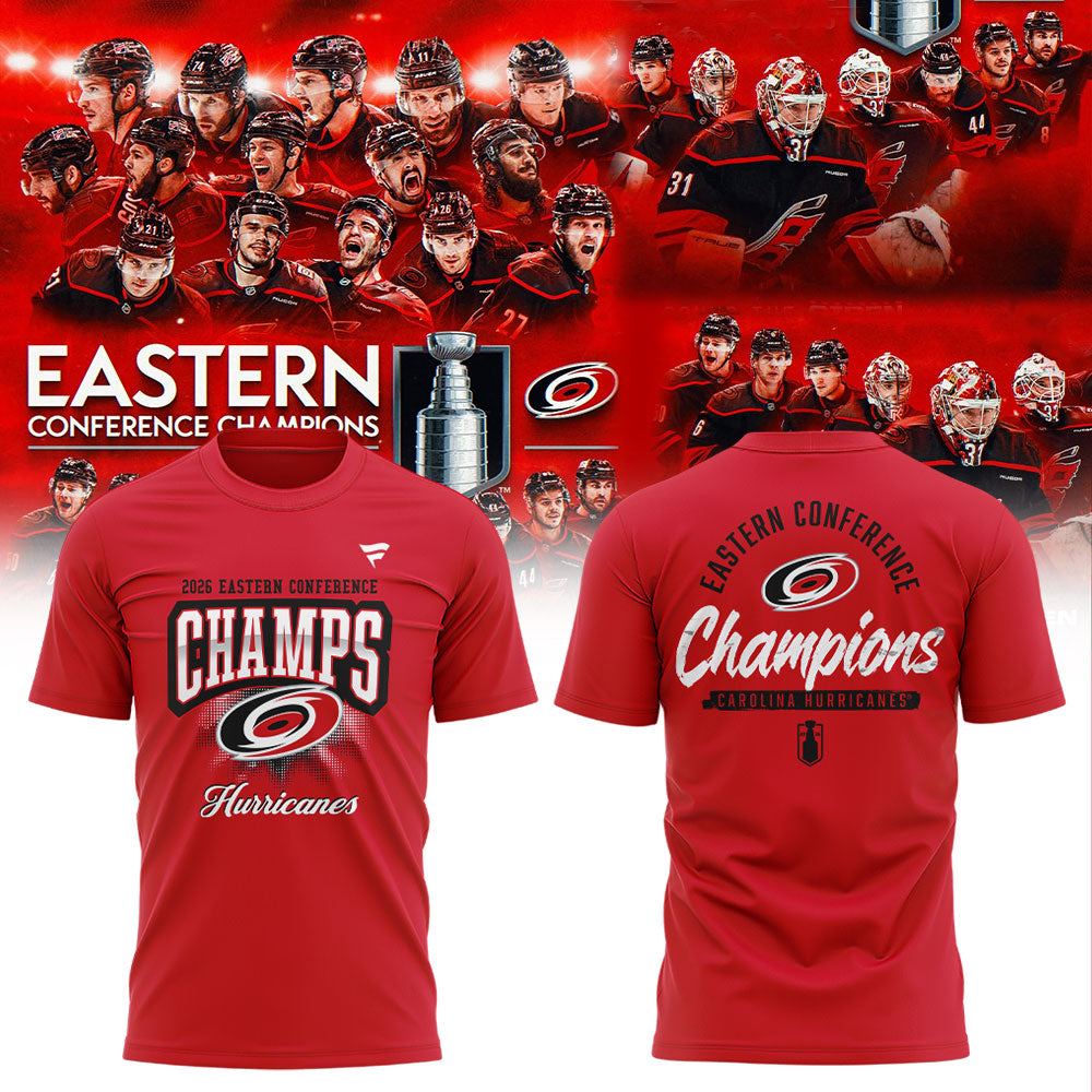 C Hurricanes NHL Eastern Conference Champions 26` Limited Shirt Red
