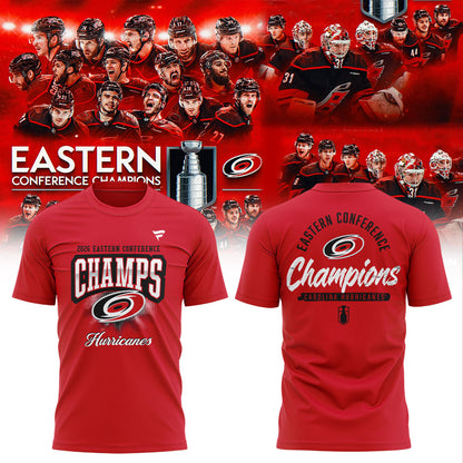 C Hurricanes NHL Eastern Conference Champions 26` Limited Shirt Red