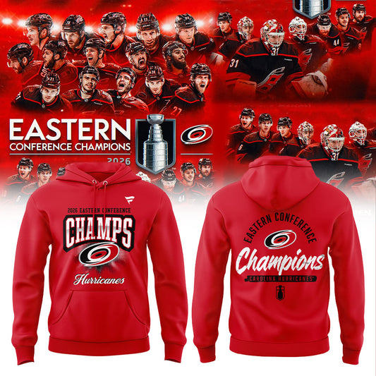 C Hurricanes NHL Eastern Conference Champions 26` Limited Hoodie Red