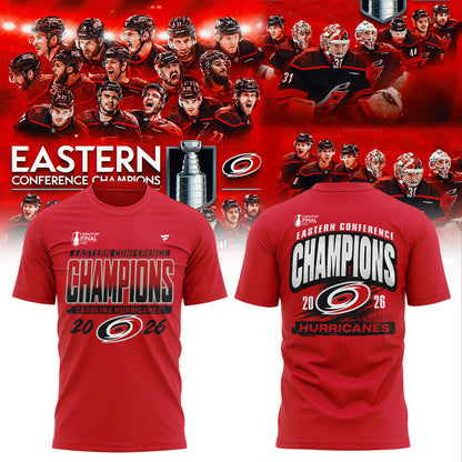 C Hurricanes NHL Eastern Conference Champions 26` Limited Shirt Red
