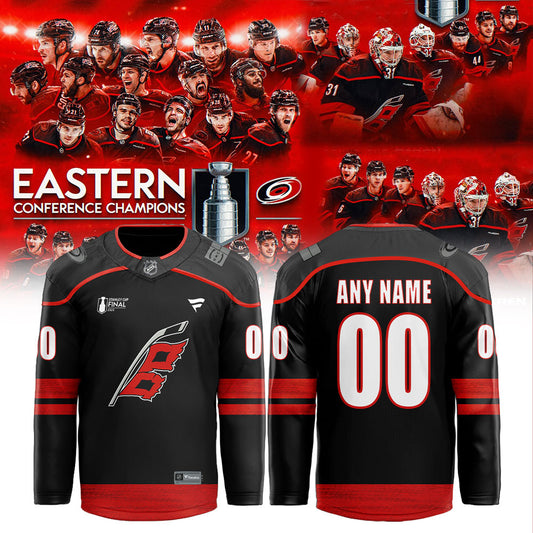 C Hurricanes NHL Eastern Conference Champions 26` Hockey Jersey Custom Name, Number