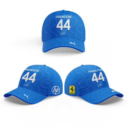 Scuderia Ferrari HP 2025 Monza Limited Edition Lewis Hamilton Signature Blue Hoodie V3