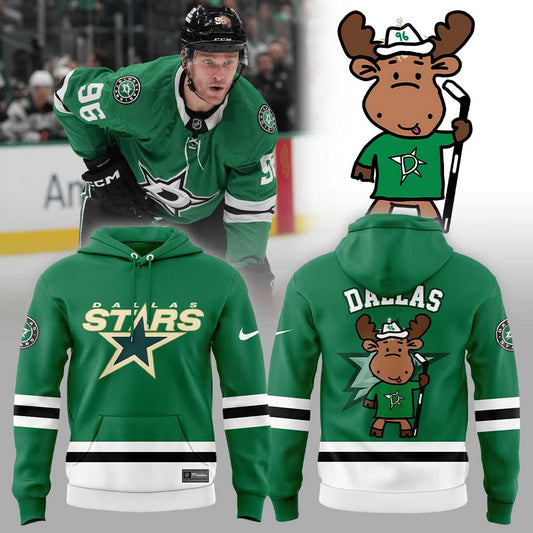 Dallas Stars Kelly Green Doodle Moose Uniform Combo Hoodie