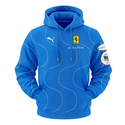 Scuderia Ferrari HP 2025 Monza Limited Edition Charles Signature Blue Hoodie V3