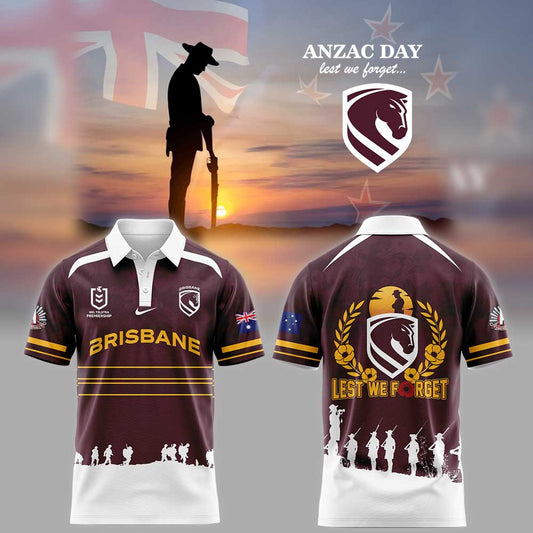 Brisbane Broncos ANZAC Day 2026 Limited Polo