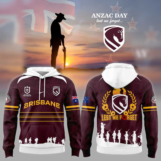 Brisbane Broncos ANZAC Day 2026 Limited Hoodie