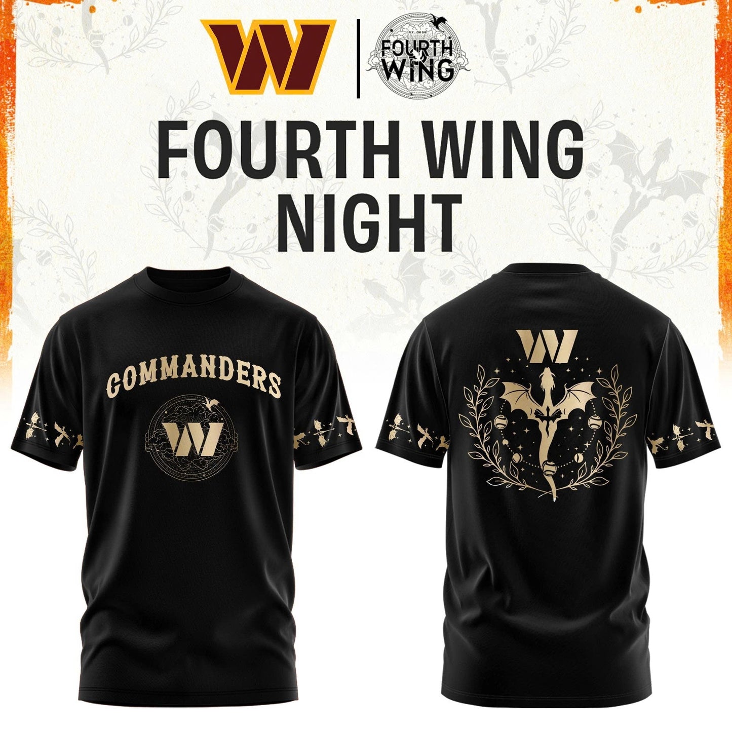 All Team NFL x Fourth Wings Night 2026 Black T-Shirt