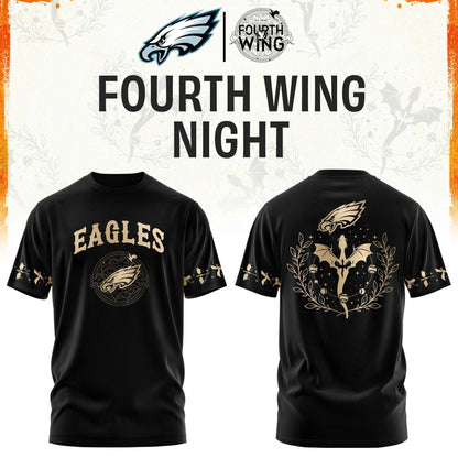 P Eagles Fourth Wings Night Black Shirt
