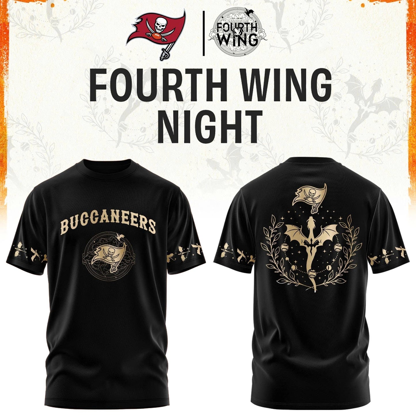 TB Buccaneers Fourth Wings Night Black Shirt