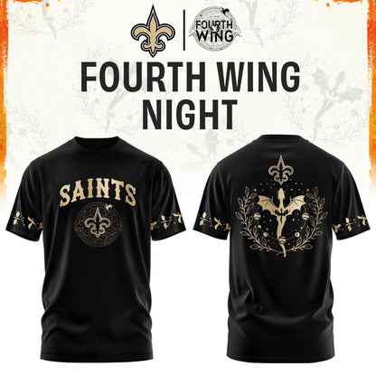 NO Saints Fourth Wings Night Black Shirt
